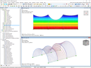 Membrane soutenue par une arche avec appui de montage