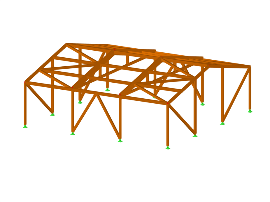 Structure de la halle en bois