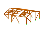 Modèle 003695 | Structure de halle en bois