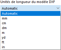 Sélectionner l’unité de longueur