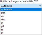Sélectionner l’unité de longueur