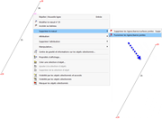 Menu contextuel du nœud pour la fusion des lignes avec le résultat