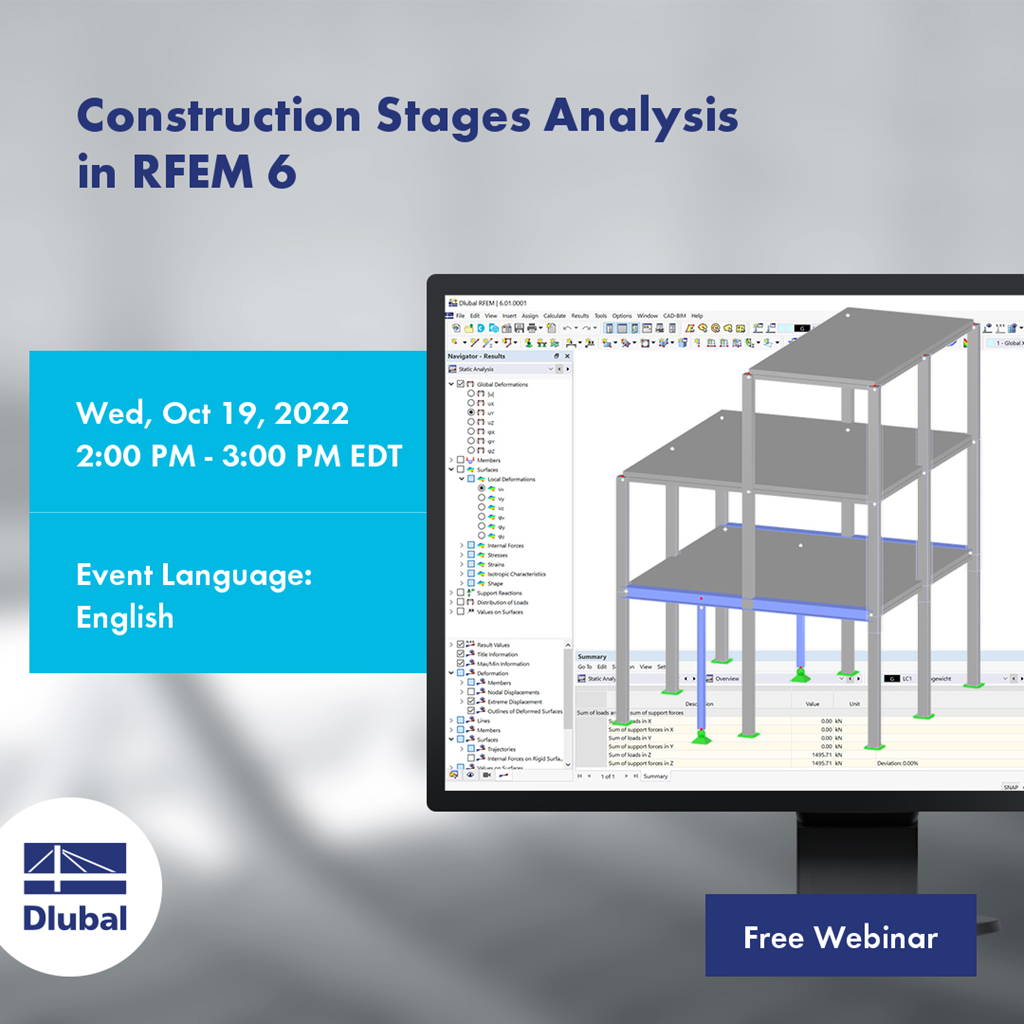 Analyse des phases de construction\n dans RFEM 6