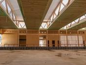 Vue intérieure de la halle en cours de construction (© merz kley partner GmbH)