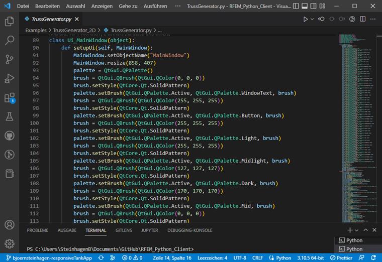 KB 001769 | Applications pratiques Avec Python et RFEM 6 | Générateur de Treillis 2D