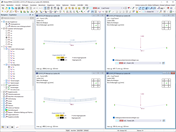 Forme avec différentes combinaisons de charges