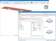 Attribution de l'épaisseur définie aux surfaces de la dalle