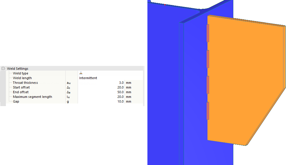 Soudure intermittente