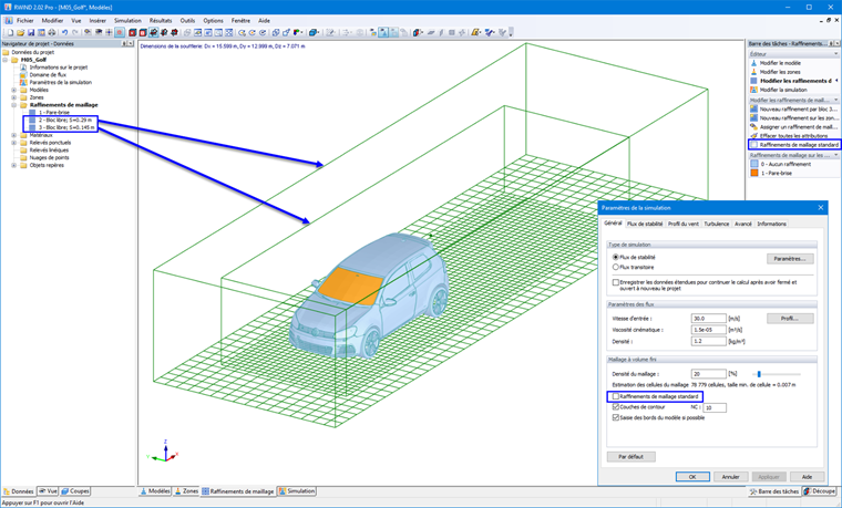 Raffinements de maillage standard