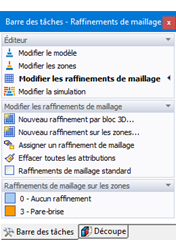 Barre des tâches, Raffinements de maillage