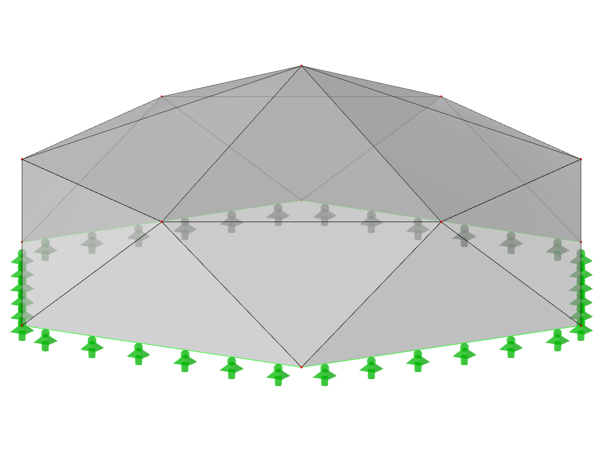 ID de modèle 503 | 034-FPC023-a | Structure polygonale pyramidale pliée