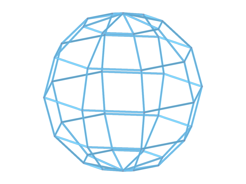 ID de modèle 2864 | SPH001 | Sphère | Méridiens et parallèles polygonaux