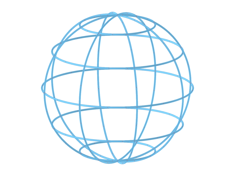 ID de modèle 2901 | SPH002 | Sphère | Méridiens et parallèles circulaires
