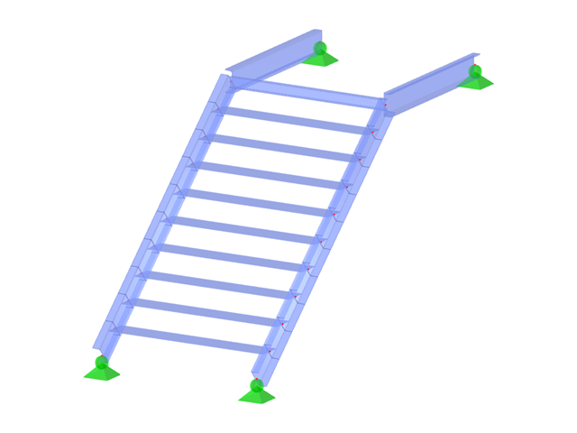 Numéro de modèle 2983 | STS001-b | Escaliers | Vol unique | Ligne droite avec palier supérieur