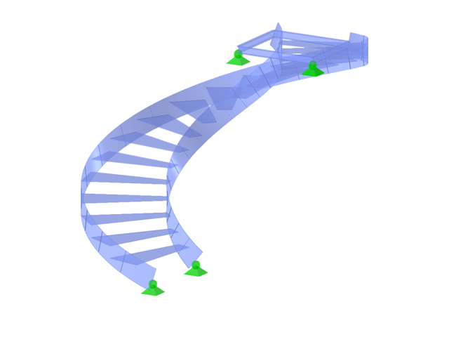 Numéro de modèle 3041 | STS020-crv-a | Escaliers | Circulaire | En haut à droite