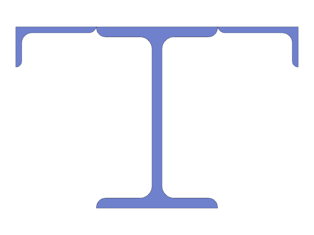 ID de modèle 3402 | BCS012-b | Section composée | Chemin de roulement | Section en I laminée avec cornières à ailes inégales