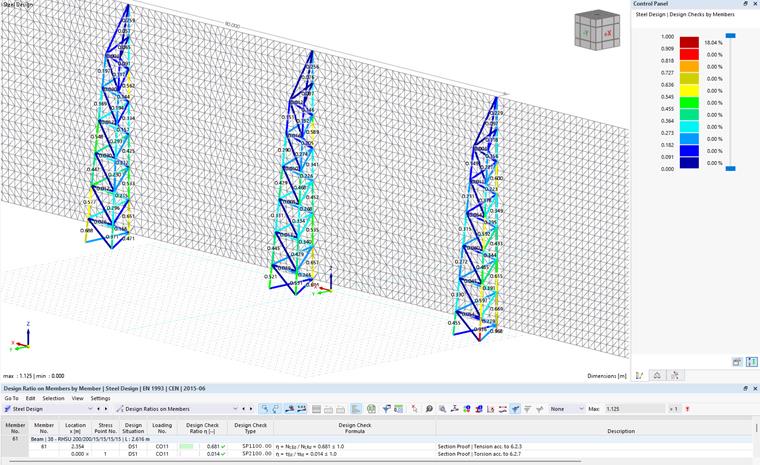 Ratio de vérification pour les éléments structuraux