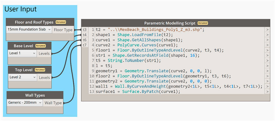 Algorithme Python de modélisation BIM paramétrique pour convertir l'empreinte de bâtiment 2D en bâtiment solide 3D