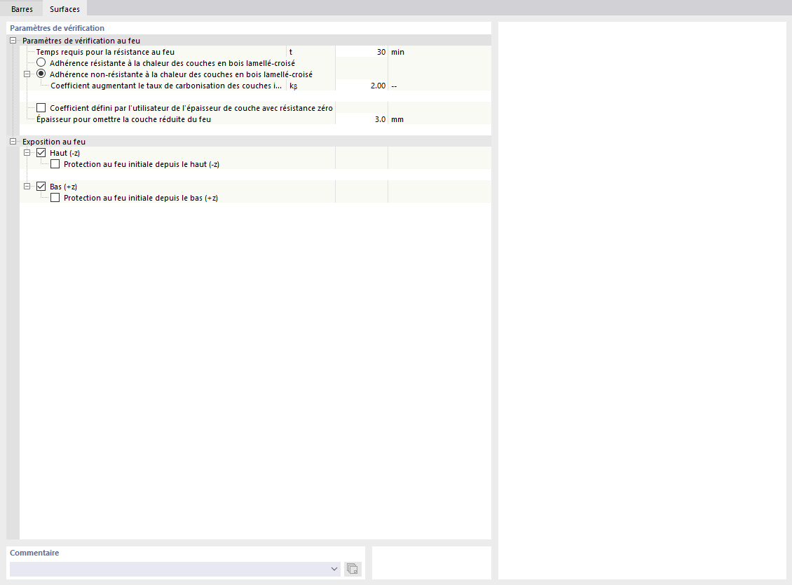 Vérification de la résistance au feu de structures en bois avec des configurations assignées pour les situations de charge accidentelles