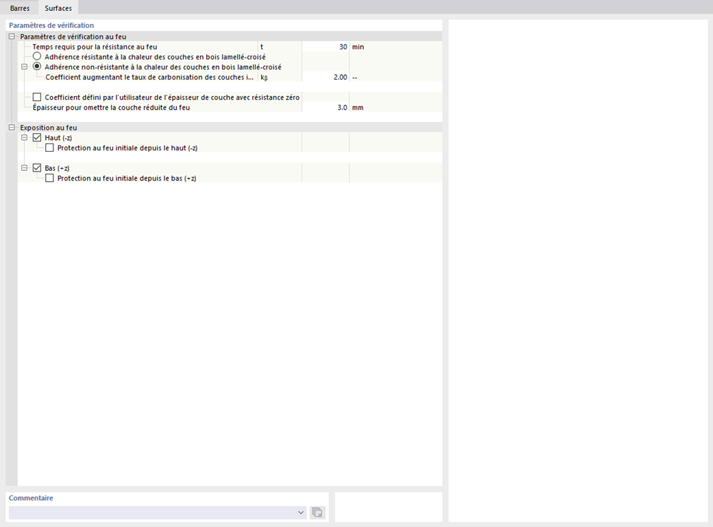 Vérification de la résistance au feu de structures en bois avec des configurations assignées pour les situations de charge accidentelles