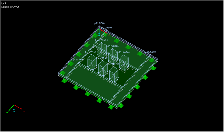 Charges sur la dalle
