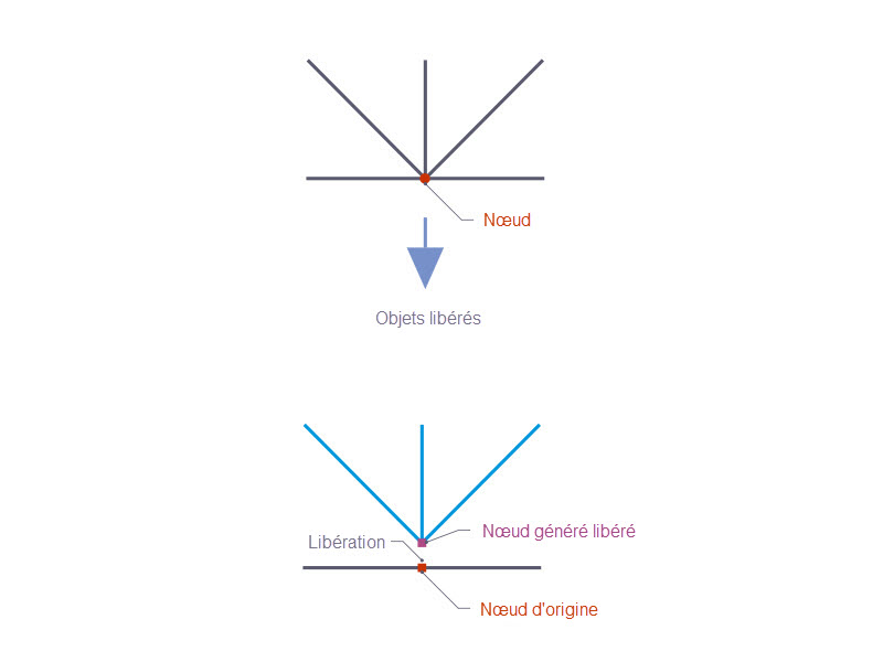 Nœud d’origine et nœud libéré