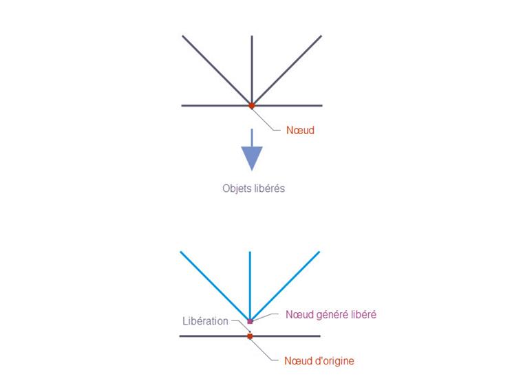 Nœud d’origine et nœud libéré