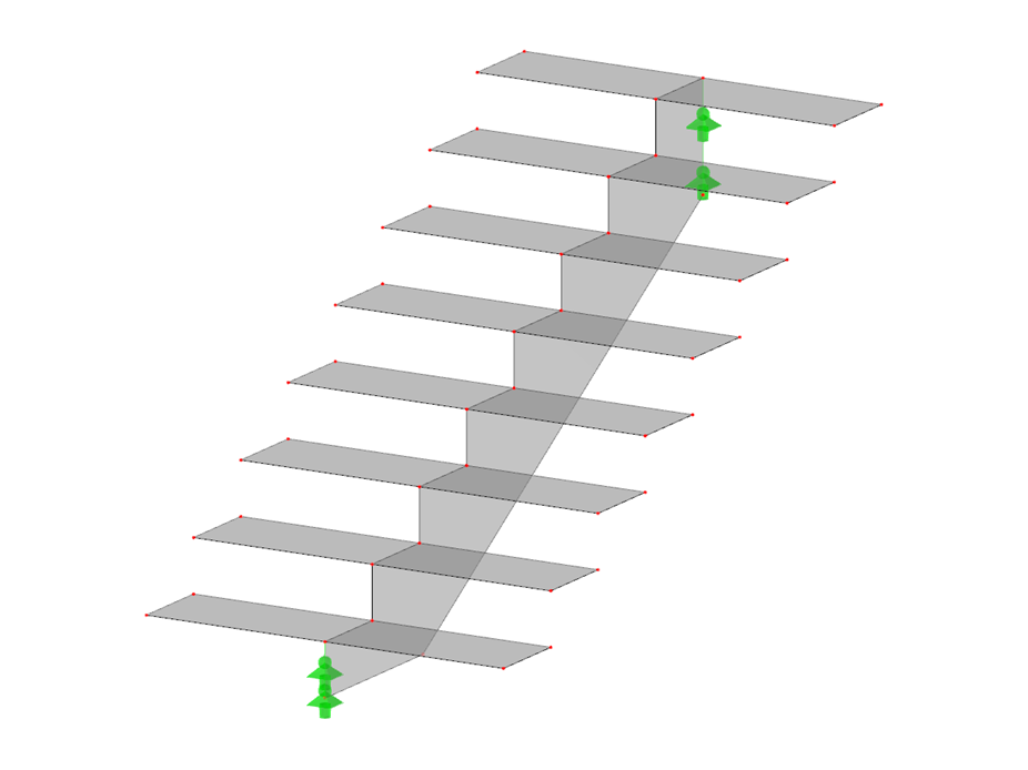 Modèle 003892 | STC030 | Escalier à une volée avec poutre de colonne vertébrale
