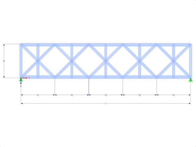 Modèle 000444 | FT022 | Treillis à nervures parallèles avec paramètres