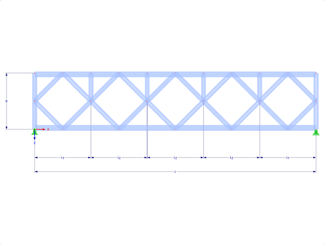 Modèle 000458 | FT027-a | Treillis à nervures parallèles avec paramètres
