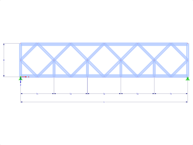 Modèle 000459 | FT027-b | Treillis à nervures parallèles avec paramètres