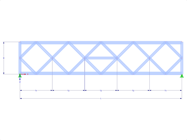 Modèle 000460 | FT028 | Treillis à nervures parallèles avec paramètres