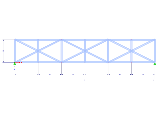 Modèle 000469 | FT033 | Treillis à nervures parallèles avec paramètres