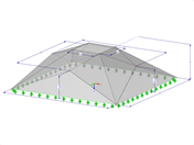 Modèle 000514 | FPC030 | Systèmes à structure pyramidale pliée. Pyramide tronquée doublement pliée. Plan d'étage rectangulaire avec paramètres