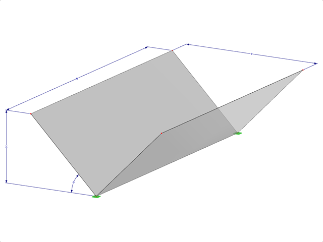 Modèle 000537 | FPL020 | Inclinaison via la hauteur/l'angle/la pente avec des paramètres