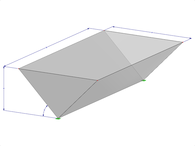 Modèle 000561 | FPL025-a | Inclinaison via la hauteur/l'angle/la pente avec des paramètres