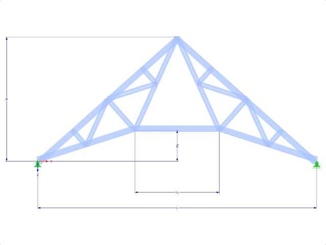 Modèle 001779 | FT360 | Treillis triangulaire avec paramètres