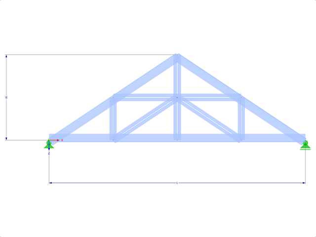 Modèle 001781 | FT405 | Treillis triangulaire avec paramètres
