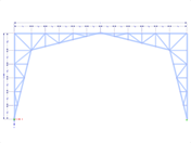 Modèle 001889 | FTZ071 | Entrée via le nombre de travées horizontales (nh), les travées verticales (nv), les travées extérieures (L_1), les travées intérieures (L_2), la hauteur des travées verticales (H_1) et la hauteur de la première travée horizontale (H_2) avec les paramètres