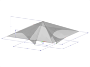 Modèle 002122 | SHH050 | Coquilles anticlastiques | Systèmes de définition d'espace avec des surfaces « Hypar » à bords droits | Huit surfaces « Hypar » sur un plan rectangulaire avec des paramètres