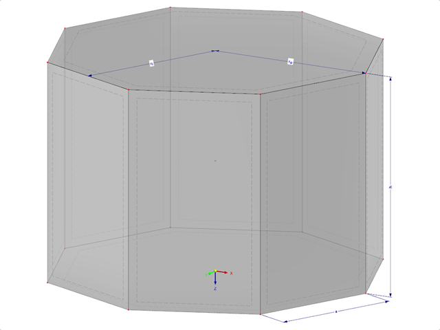 Modèle 002207 | SLD040 | Saisie via Longueur du bord, Rayon du cercle circonscrit ou Rayon du cercle inscrit. avec des paramètres