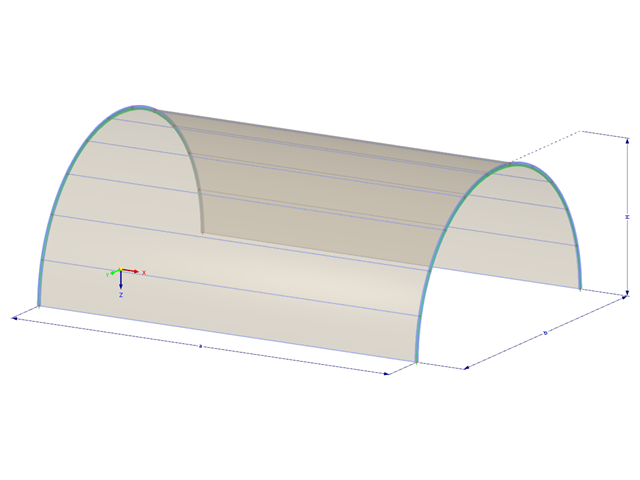 Modèle 002419 | TMS014 | Structure à membrane tendue avec paramètres
