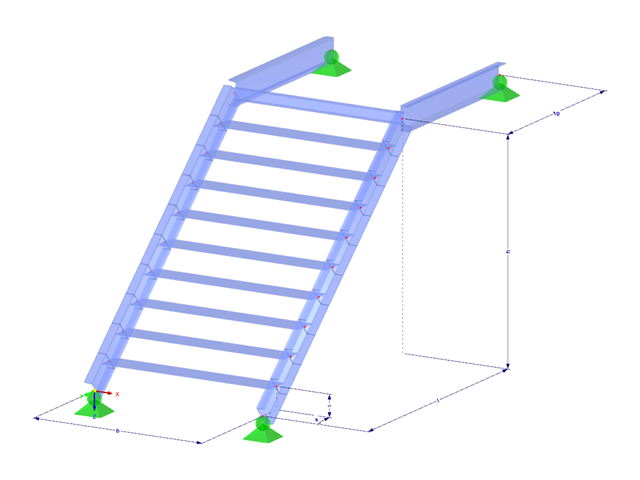 Modèle 002983 | STS001-b | Escaliers avec paramètres