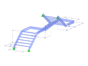 Modèle 003033 | STS005-a | Escaliers | Trois volées avec paramètres
