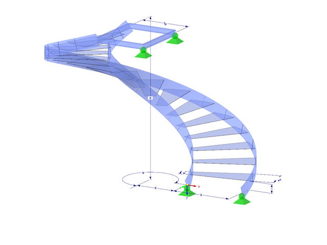Modèle 003094 | STS021-crv-b | Escaliers avec paramètres