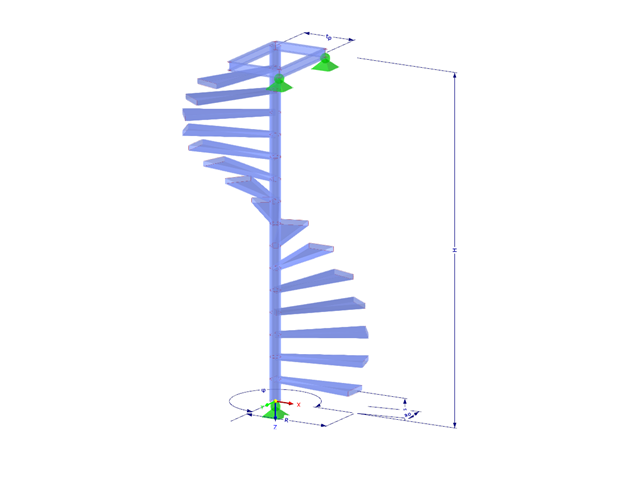 Modèle 003095 | STS025-b | Escaliers avec paramètres