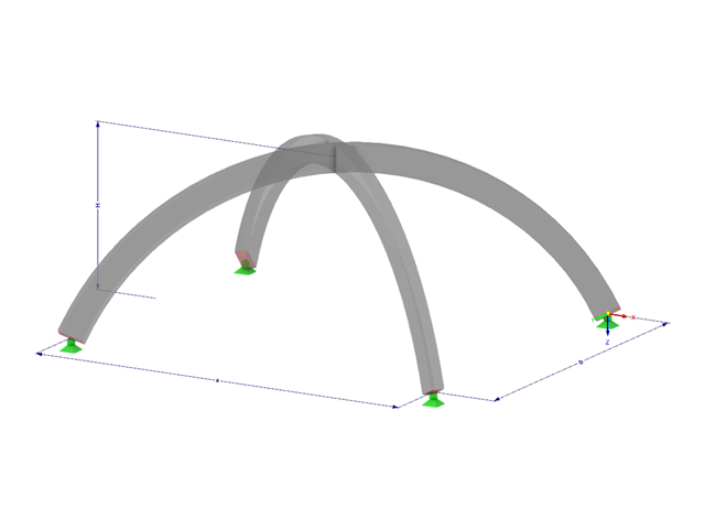 Modèle 003211 | SRA002c | Poutre cintrée | Intersection | Circulaire avec paramètres