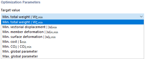 Sélectionner l’objectif pour l’optimisation