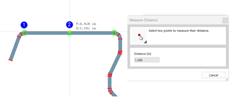 Mesurer la distance entre deux points