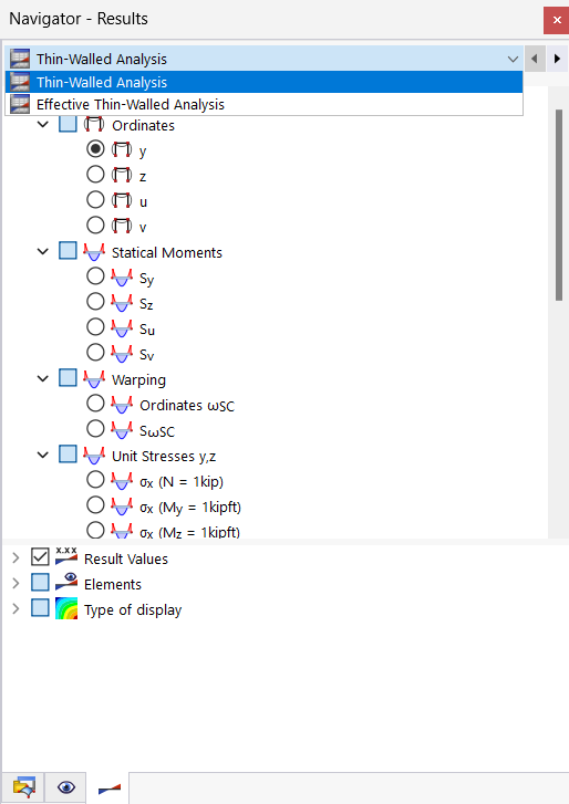Sélection dans le Navigateur Résultats
